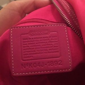 Pink coach bag